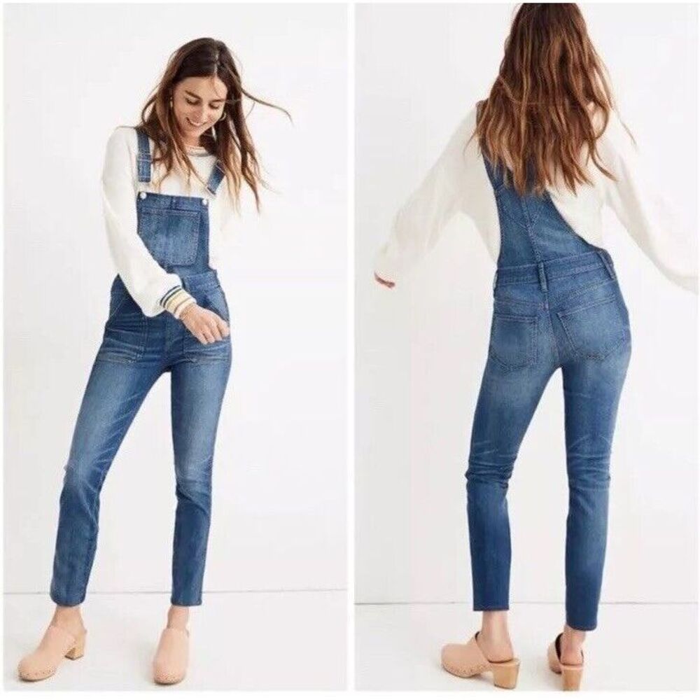 Madewell Skinny Overalls in Jansing‎ Wash Denim Size Medium Style k9153